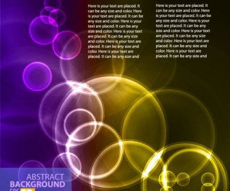 Abstract Background With Colored Bubbles Vector Graphic