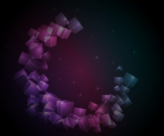 Abstract Background With Colorful Cubes