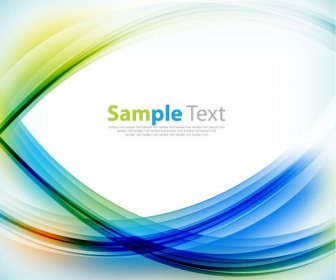 Abstract Background With Colorful Curves Vector Graphic