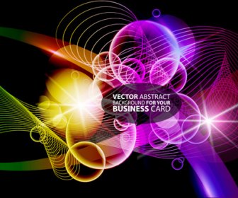 Fondo Abstracto Con Halo Colorido Vector Set