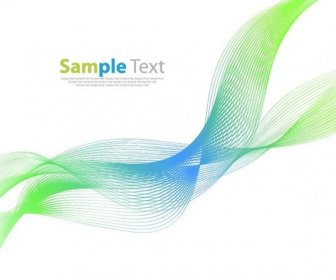 Abstract Background With Green Blue Wave Vector Illustration
