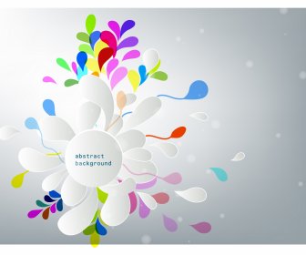 Abstract Background With Paper Flower