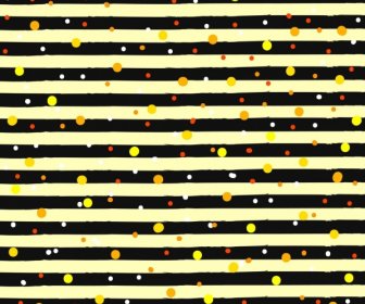 Abstract Background Yellow Dots Horizontal Stripes Decor