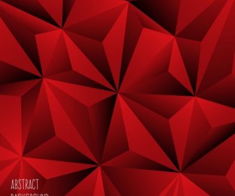 Abstract Backgroundred Polygonal Ornament