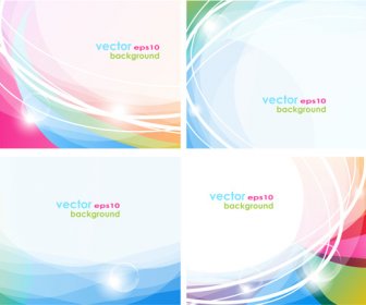 Abstract Backgrounds With Shiny Waves Vector