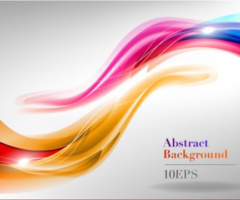 Abstract Backgrounds With Shiny Waves Vector