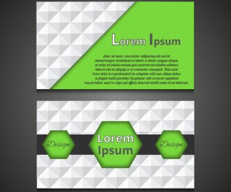 Abstract Banners Design With Geometric Background