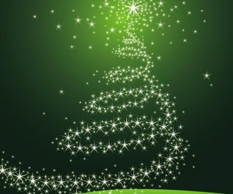 Soyut Güzel Yıldız Ağaç Patttern Noel Olay Vektör üzerinde