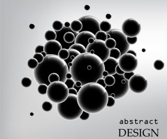 Abstract Black Ball 3d Background