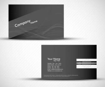 Abstract Black Colorful Business Card Set Vector