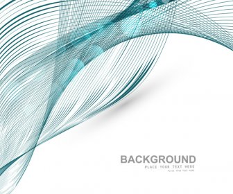 Abstrakt Blau Business Line Technologie Welle Vektor-illustration