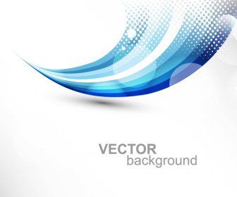 Abstract Blue Business Line Wave Vector Whit Background