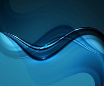 Abstrakt Blau Business Technologie Bunte Welle Vektor Hintergrund