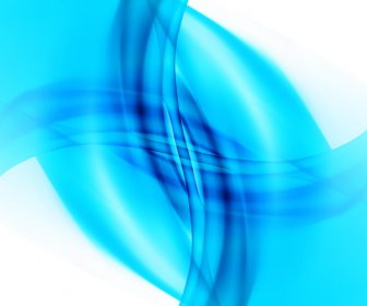 Abstrak Blue Bisnis Teknologi Gelombang Berwarna-warni Vector Latar Belakang