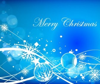 Abstract Blue Christmas Background Vector