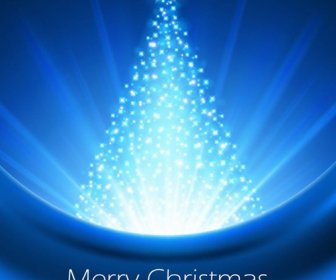 abstrakter blauer Weihnachtsbaum Vektorgrafik