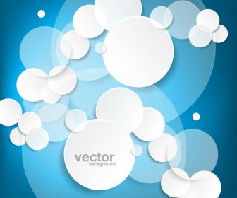 Abstract Blue Circle Illustration Background Vector
