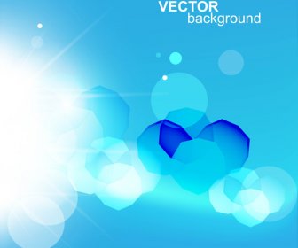 Abstract Blue Colorful Bubbles Circle Background Vector