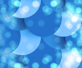 Abstract Blue Colorful Circle Bubbles Background Vector Design