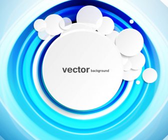 Abstract Blue Colorful Circle Whit Background Vector Design