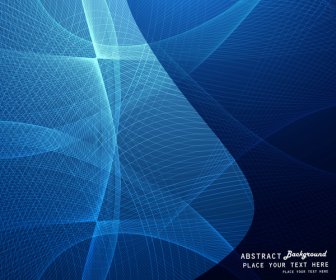 Abstract Blue Colorful Outline Wave Vector Design
