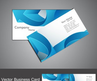 Abstract Blue Colorful Stylish Arrow Business Card Set Design