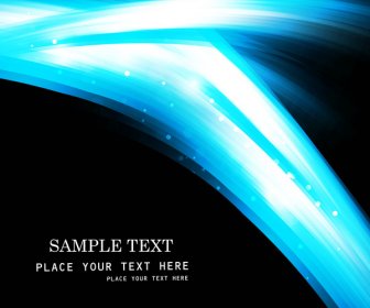 Abstract Blue Colorful Wave Vector Design