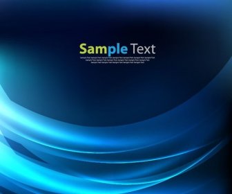 Abstract Blue Light Wave Background Vector Illustration