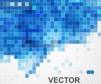 Abstract Blue Mosaic Background Vector