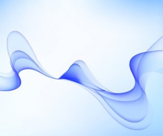 Abstract Blue Smooth Light Lines Vector Background