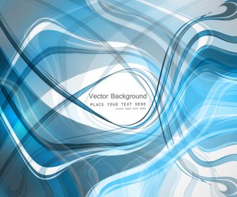 Abstract Blue Technology Colorful Wave Vector