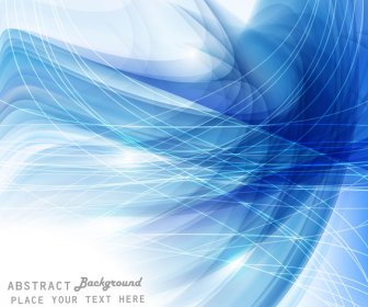 抽象的なブルー テクノロジー スタイリッシュでカラフルな生地波デザイン