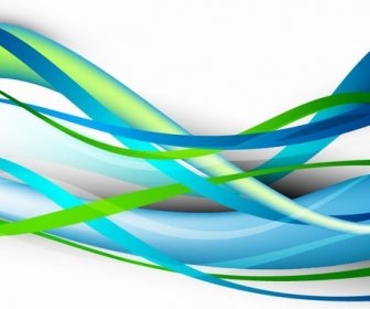 Abstract Blue Wave Vector Background