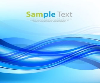 Abstract Blue Waves Vector Graphic For Design