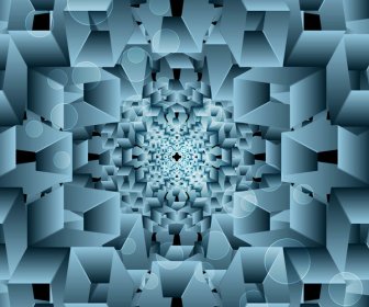 추상 상자 블루 다채로운 소용돌이 큐브 배경 벡터