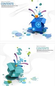 Abstract Boxes Background Vector