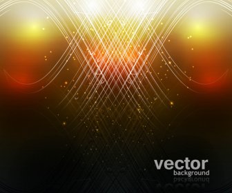 Abstract Bright Colorful Lines Wave Vector Background
