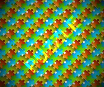 Résumé Lumineux Coloré Brillant Puzzle Vector