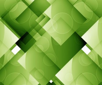 Abstract Bright Green Colorful Squares Concept Vector