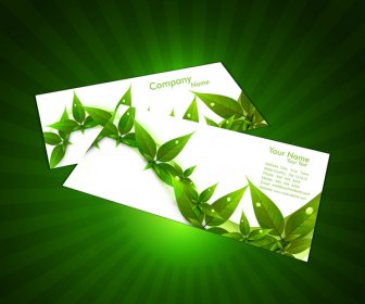 Abstrato Brilhante Verde Colorido Elegante Cartão De Visita