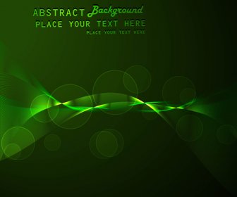 Abstract Bright Green Technology Stylish Colorful Wave Vector