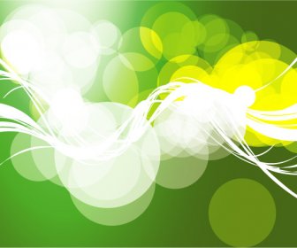 Abstract Bubbles Green Background