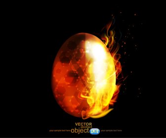 Абстрактные горящий огонь яйцо
