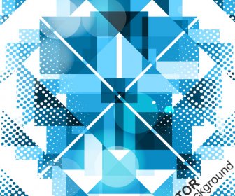 Abstract Business Blue Colorful Technology Vector Illustration