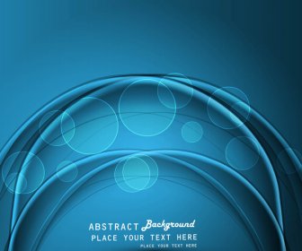 Abstract Business Bright Colorful Blue Circle Line Wave Vector