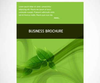 抽象的なビジネス パンフレット緑ベクトル