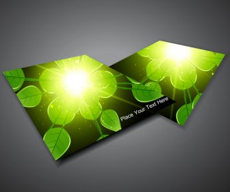 Abstract Business Corporate Brochure Green Lives Vector Illustration