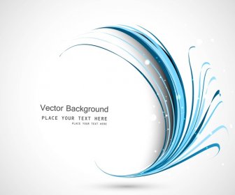 Abstract Business Technology Colorful Blue Circle Wave Illustration