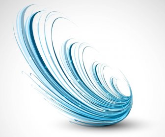 Abstract Business Technology Colorful Blue Circle Wave Vector