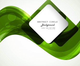 Abstract Business Technology Colorful Green Wave Vector